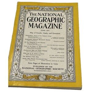 National Geographic Magazine June 1947 Vintage Rare Canada Greenland alaska
